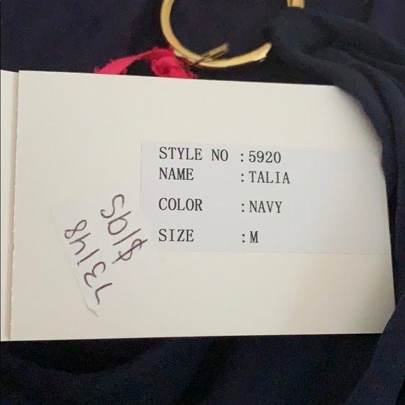 Navy Julie Brown Dress - Picture 4 of 4